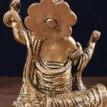 Pure Brass Bhajan Hanuman Idol | 4.5" x 3.5" x 2.5" (11.4 x 8.9 x 6.4 cm) | 700g Devotional Art | Compact Sacred Murti | Premium Collection